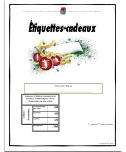 Étiquettes-cadeaux 3e