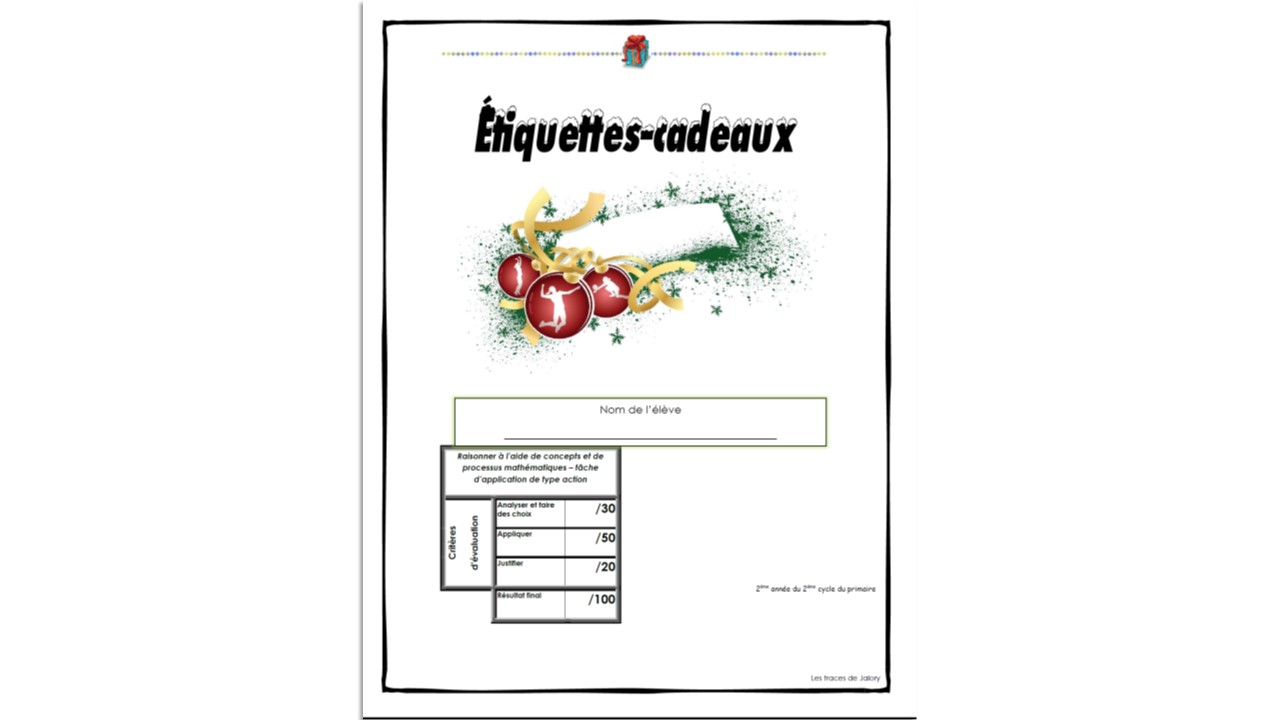 Étiquettes-cadeaux 4e