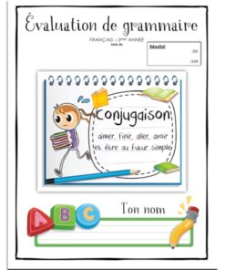 Évaluation futur simple de l'indicatif 3e