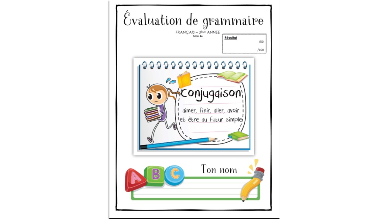 Évaluation futur simple de l'indicatif 3e