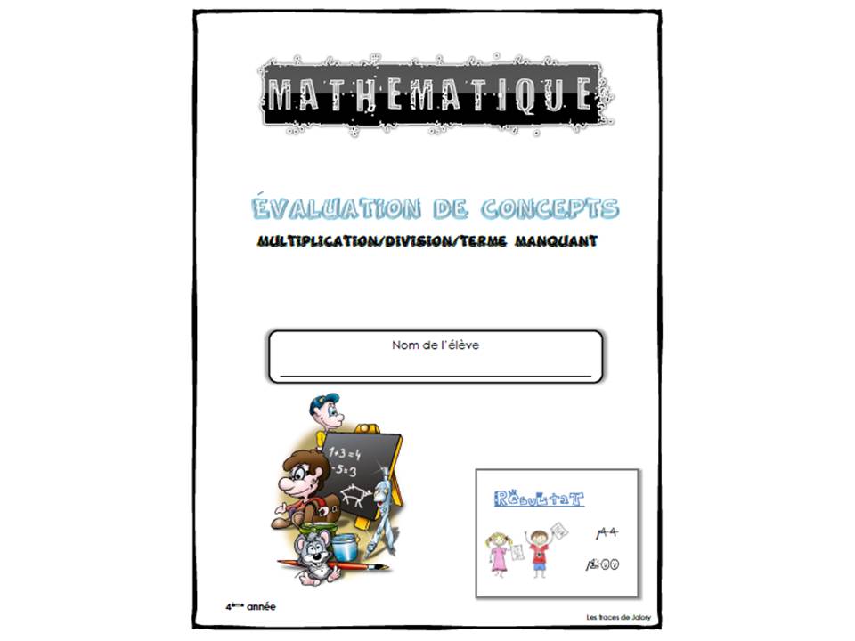 Multiplication Division Terme Manquant 4e