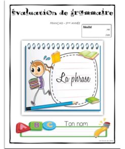 Évaluation la phrase 3e