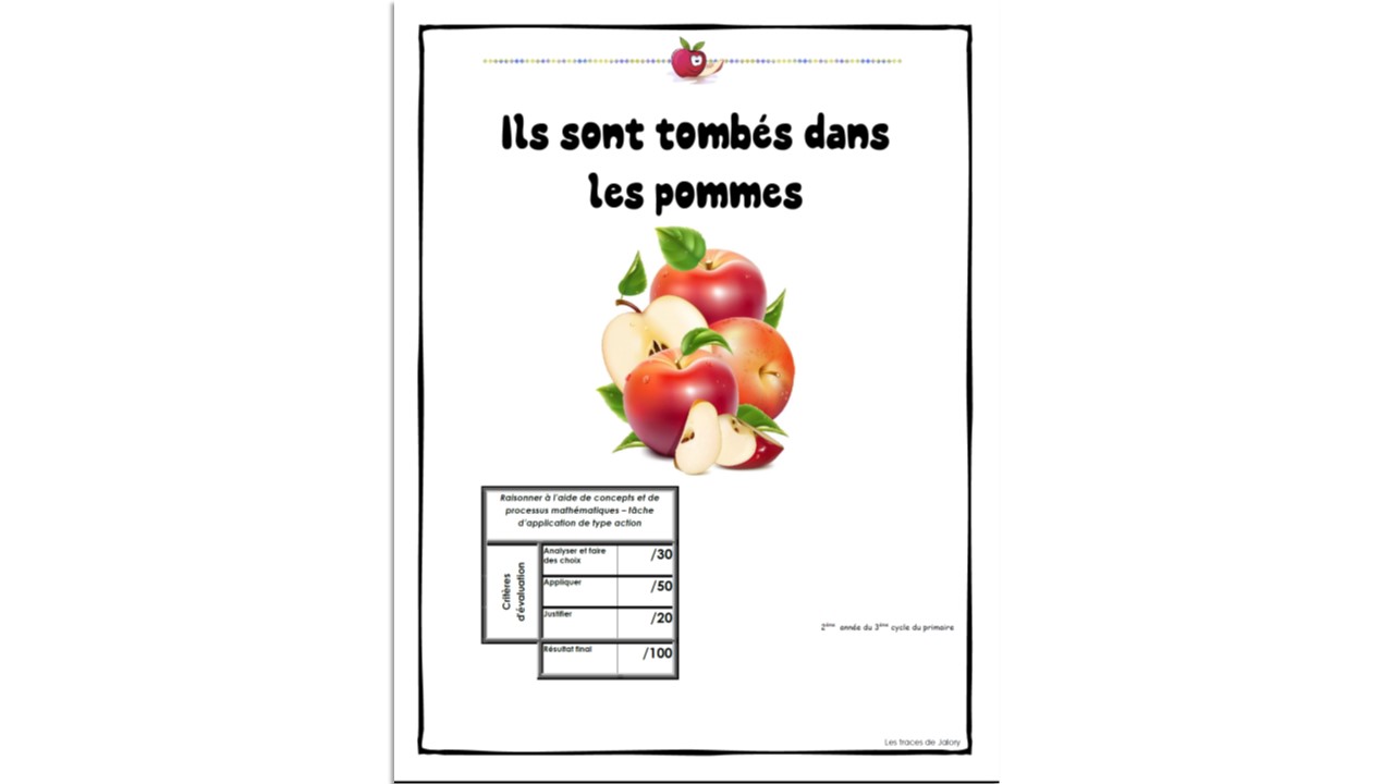 Ils sont tombés dans les pommes 6e année