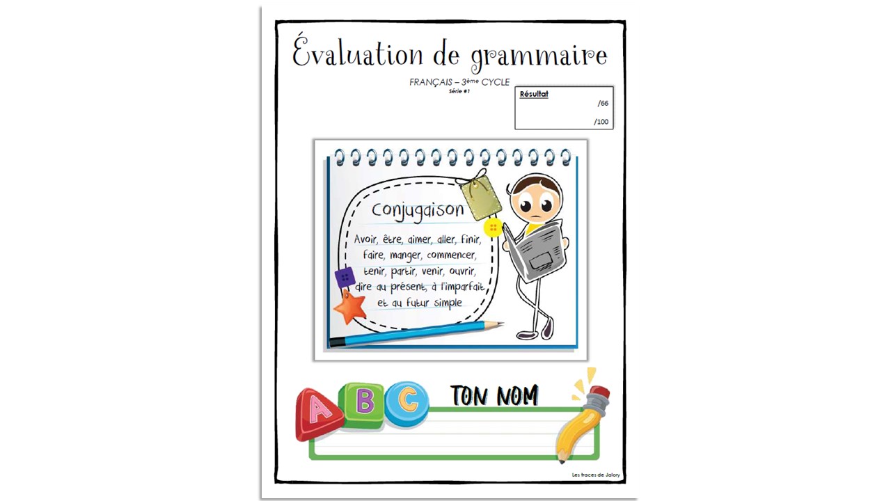 Conjugaison de verbes au présent de l'indicatif, à l'imparfait et au futur simple (version A)