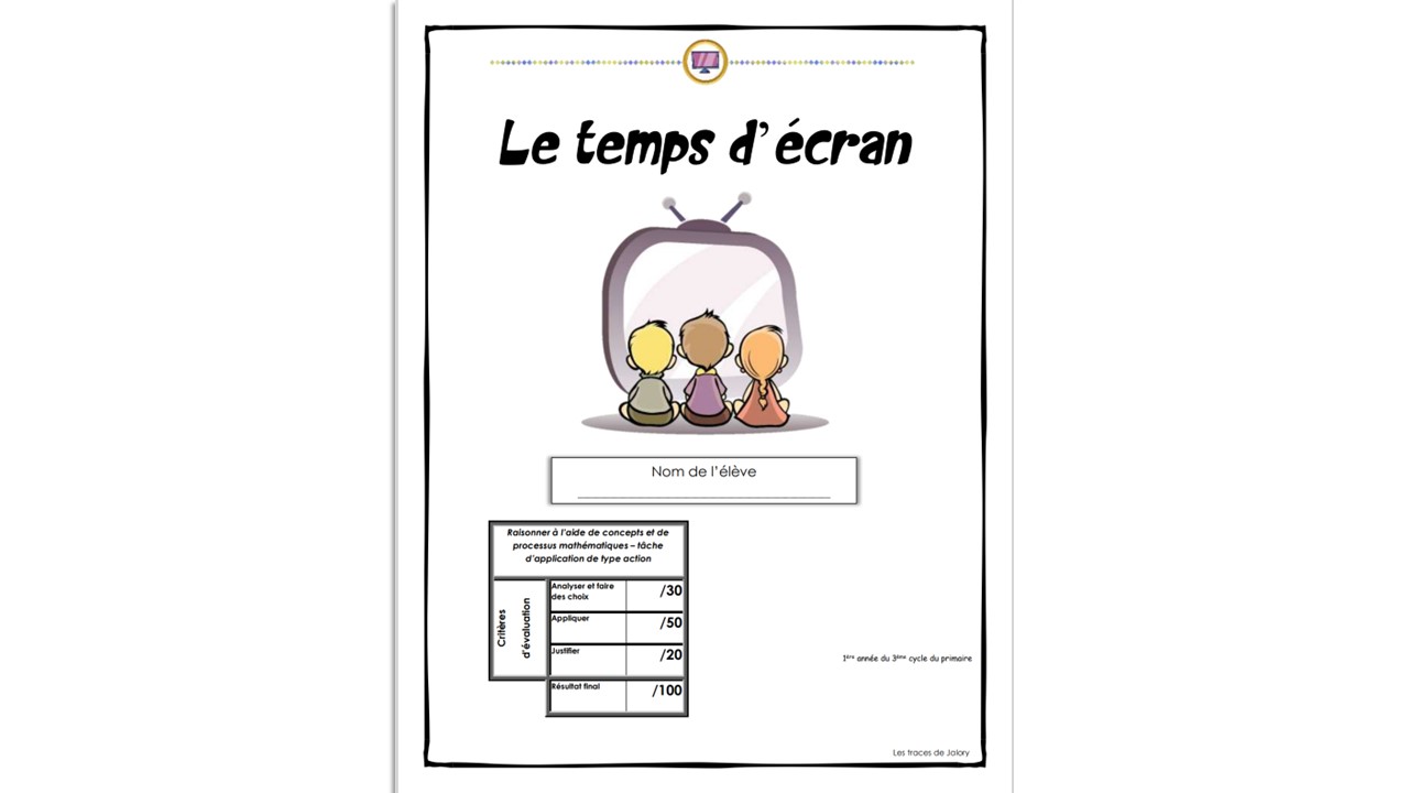 Temps d'écran 6e année